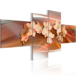 Obraz - Biała orchidea na jesiennym tle