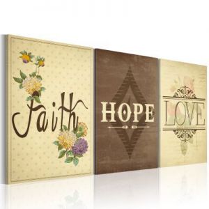 Obraz - Faith, Hope &amp; Love