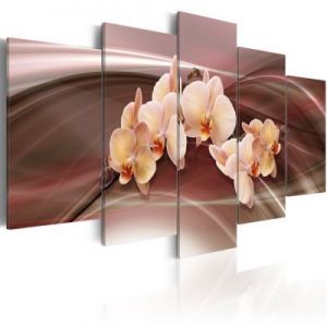Obraz - Kwiaty orchidei na falującym tle