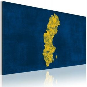 Obraz - Malowana mapa Szwecji