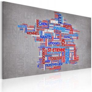 Obraz - Mapa: Francuskie miasta