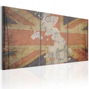 Obraz - Mapa Wielkiej Brytanii (Vintage)