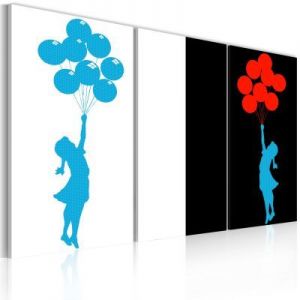 Obraz - Floating balloon girl - triptych